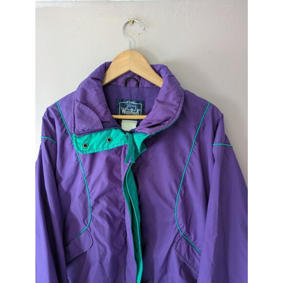 Vintage Woolrich Jacket Womens Medium Purple Green Ski coat, bomber, outer shell - Picture 5 of 5